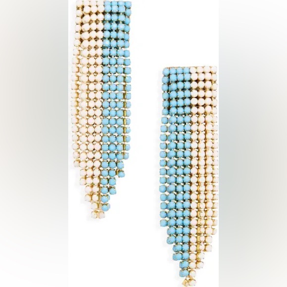 Deepa Gurnani Rayla Beaded Chandelier Earrings Nawar 98$ - Picture 2 of 5